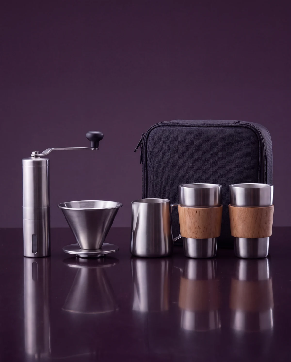 Travel Pour-Over Coffee Kit, 6 pieces
